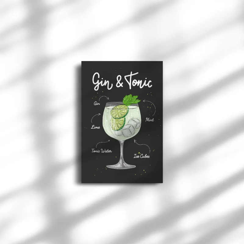 Leinwand Gin Tonic Cocktail