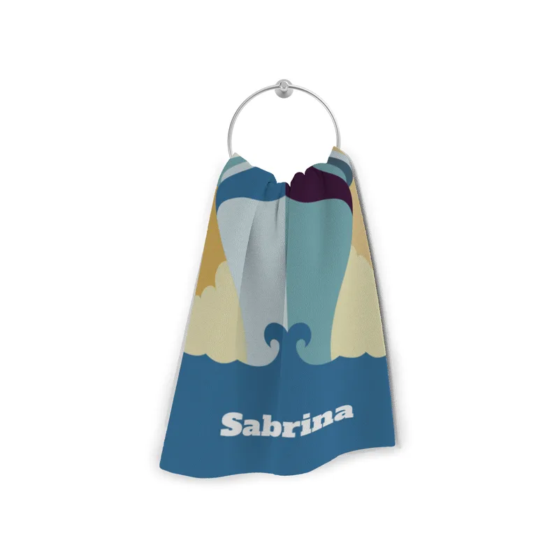 Badetuch Sommer - mit Namen personalisierbar - personalisiertes Namens-Badetuch - Strandtuch mit Wunschtext - Dampfer