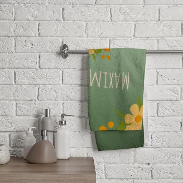 Badetuch Waldtiere mit Namen personalisierbar - personalisiertes Namens-Strandtuch - Kinderbadetuch mit Wunschtext - Fuchs
