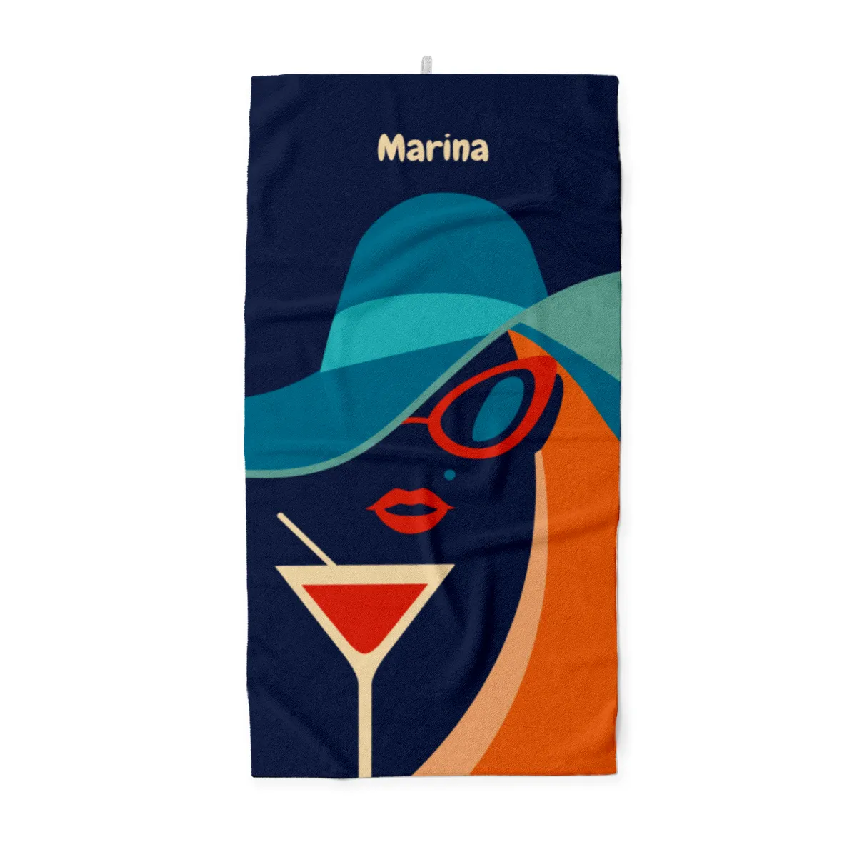 Badetuch Cocktail Lady
