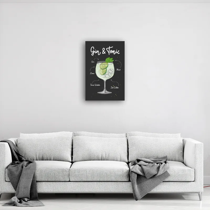 Leinwand Gin Tonic Cocktail