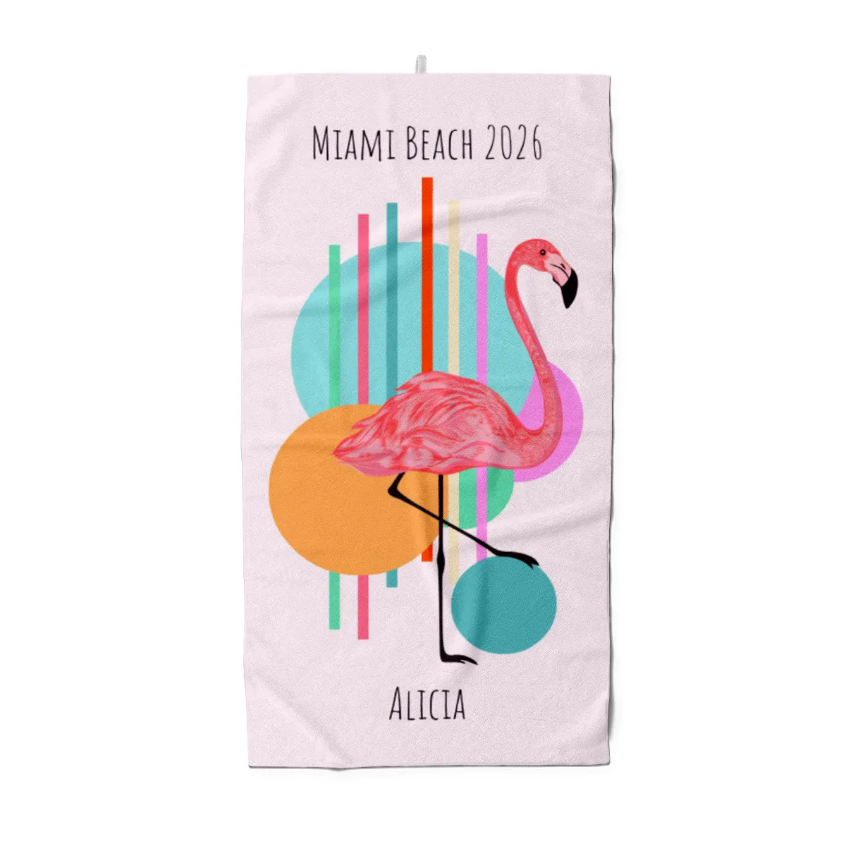 Badetuch Flamingo abstrakt