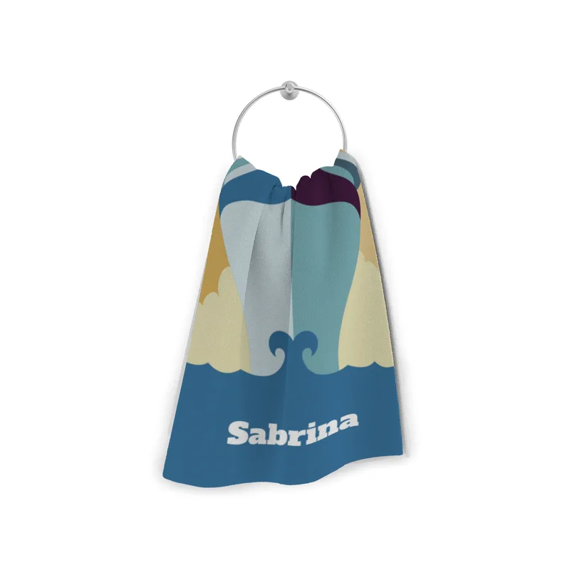 Badetuch Sommer - mit Namen personalisierbar - personalisiertes Namens-Badetuch - Strandtuch mit Wunschtext - Dampfer
