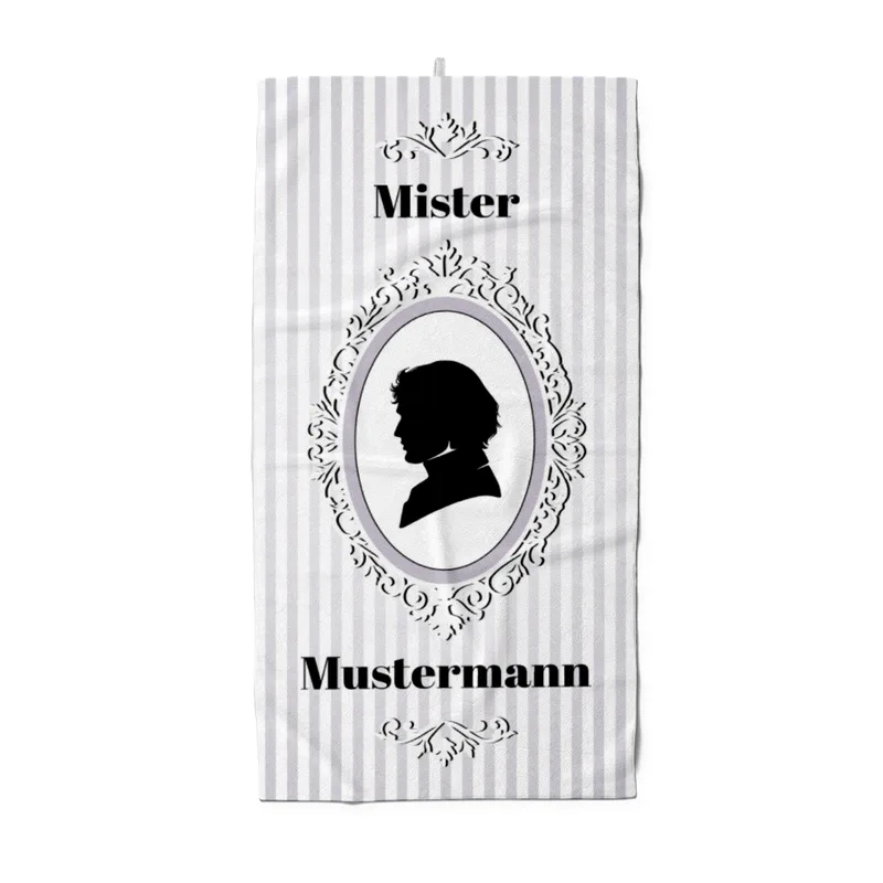 Misses Vintage - personalisiertes Namens-Strandtuch mit Wunschtext - Geschenkidee Hochzeit, Paar