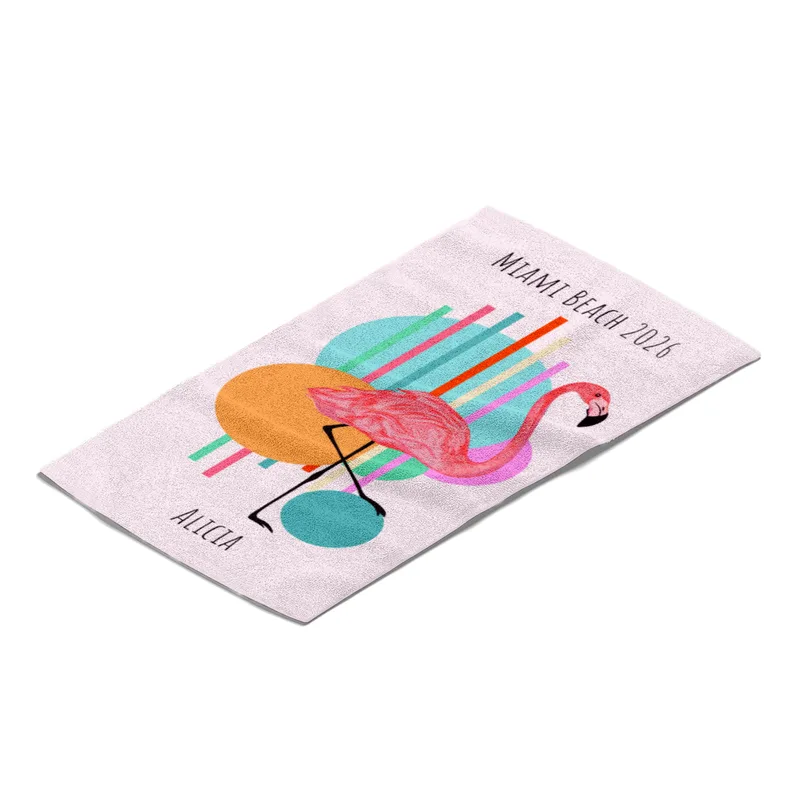 Badetuch Flamingo abstrakt