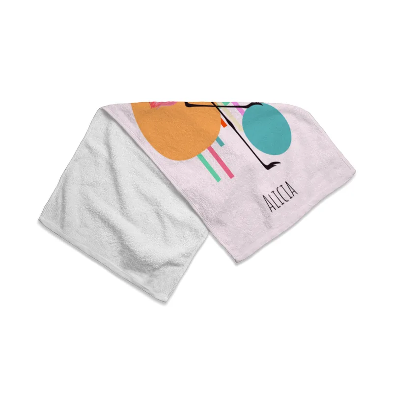 Badetuch Flamingo abstrakt