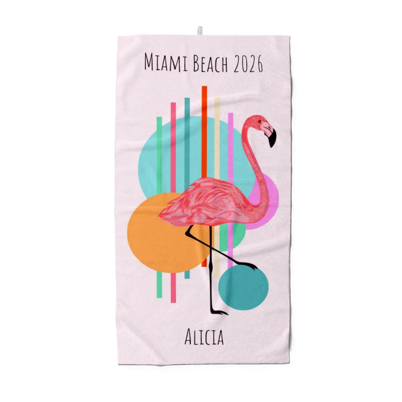Badetuch Flamingo abstrakt