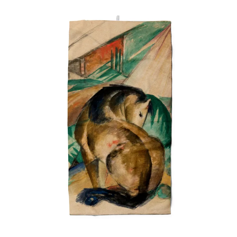Badetuch Sitzendes Pferd - Franz Marc