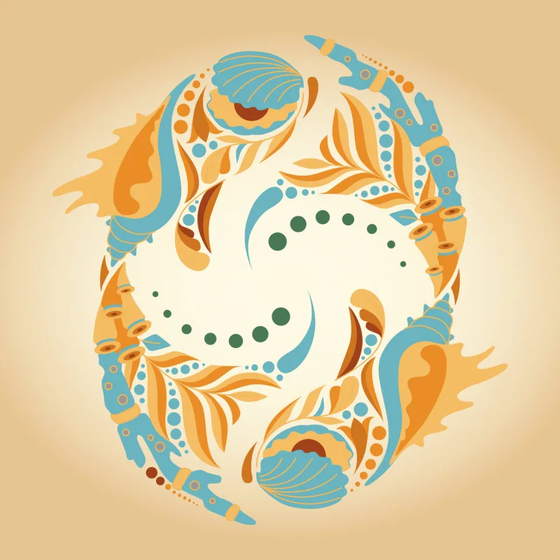 Samtkissen Zodiac Art – Löwe floral