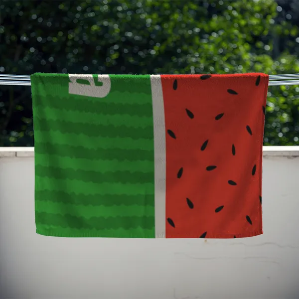 Handtuch Melone mit Namen personalisiert - personalisiertes Namenshandtuch - Melone