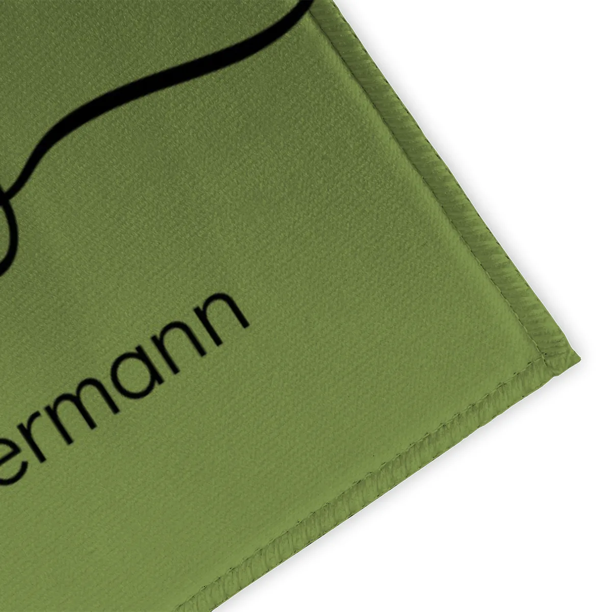 Fußmatte personalisiert - Geschenkidee für Familie, Paare, zum Einzug - Türvorleger mit Namen bedruckt - Motiv Hello grün 70 x 50 cm