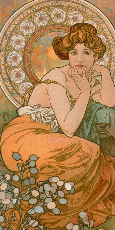 Handtuch Edelsteine: Topas - Alfons Mucha