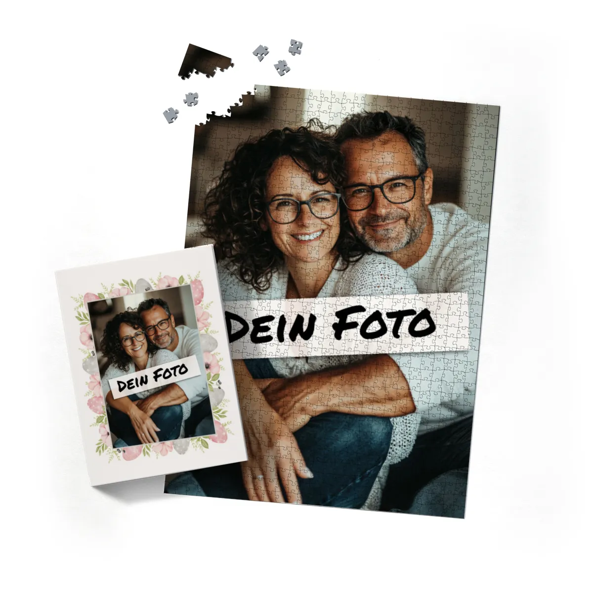 Fotopuzzle 500 Teile personalisiert Ostern - Box Osterblumen