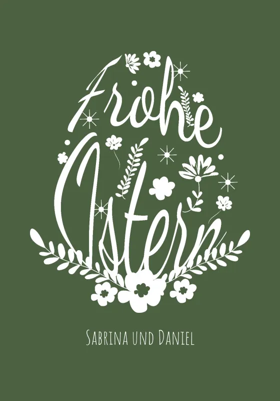 Kuscheldecke Ei Frohe Ostern grün - mit Namen personalisierbar - Geschenkidee Ostern, Osterdeko Blütenei Frohe Ostern Grün 125 x 155 cm