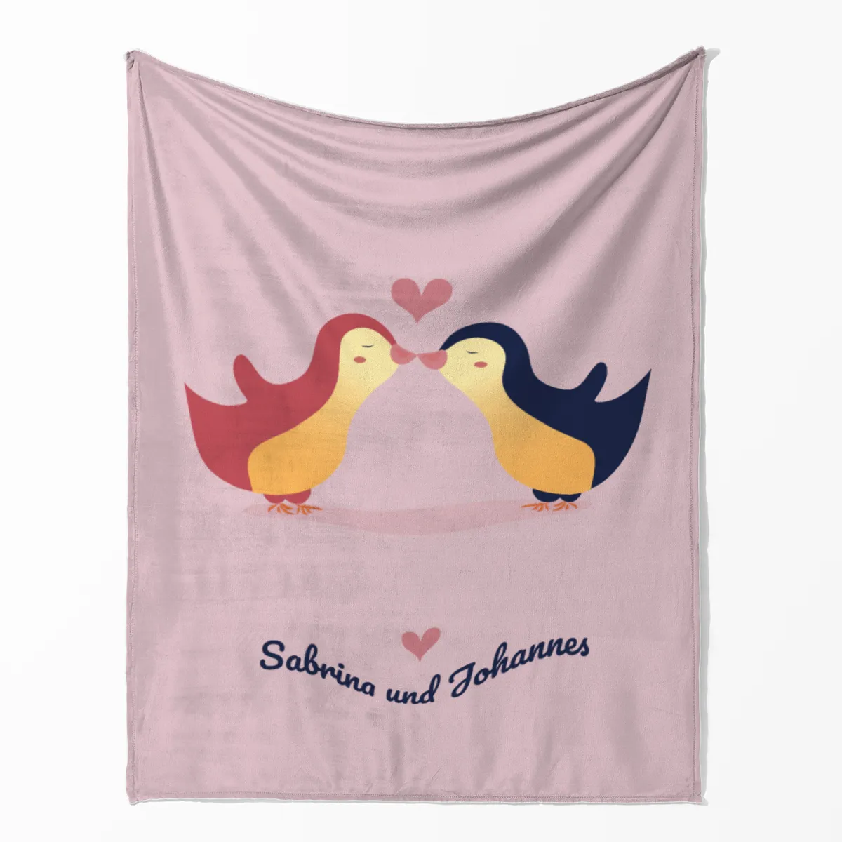 Kuscheldecke Pinguine - mit Namen personalisierbar - Geschenkidee für Verliebte Pinguine multi 140 x 200 cm