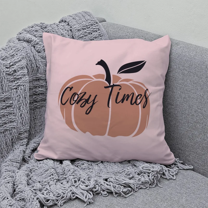 Samtkissenbezug Cozy Times Kürbis