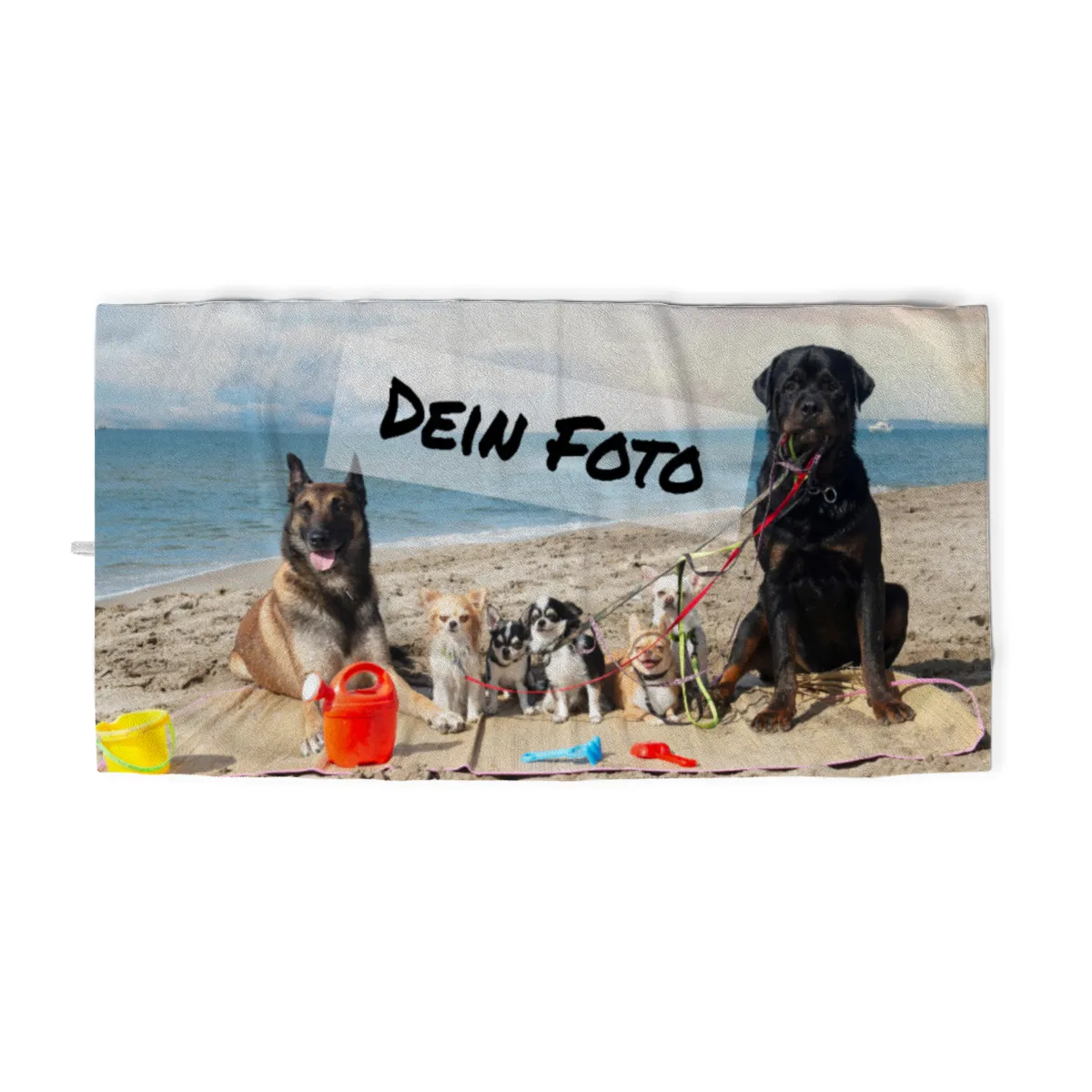 Handtuch mit Foto - personalisiertes Fotohandtuch - Foto-Handtuch selbst gestalten - 1 Foto