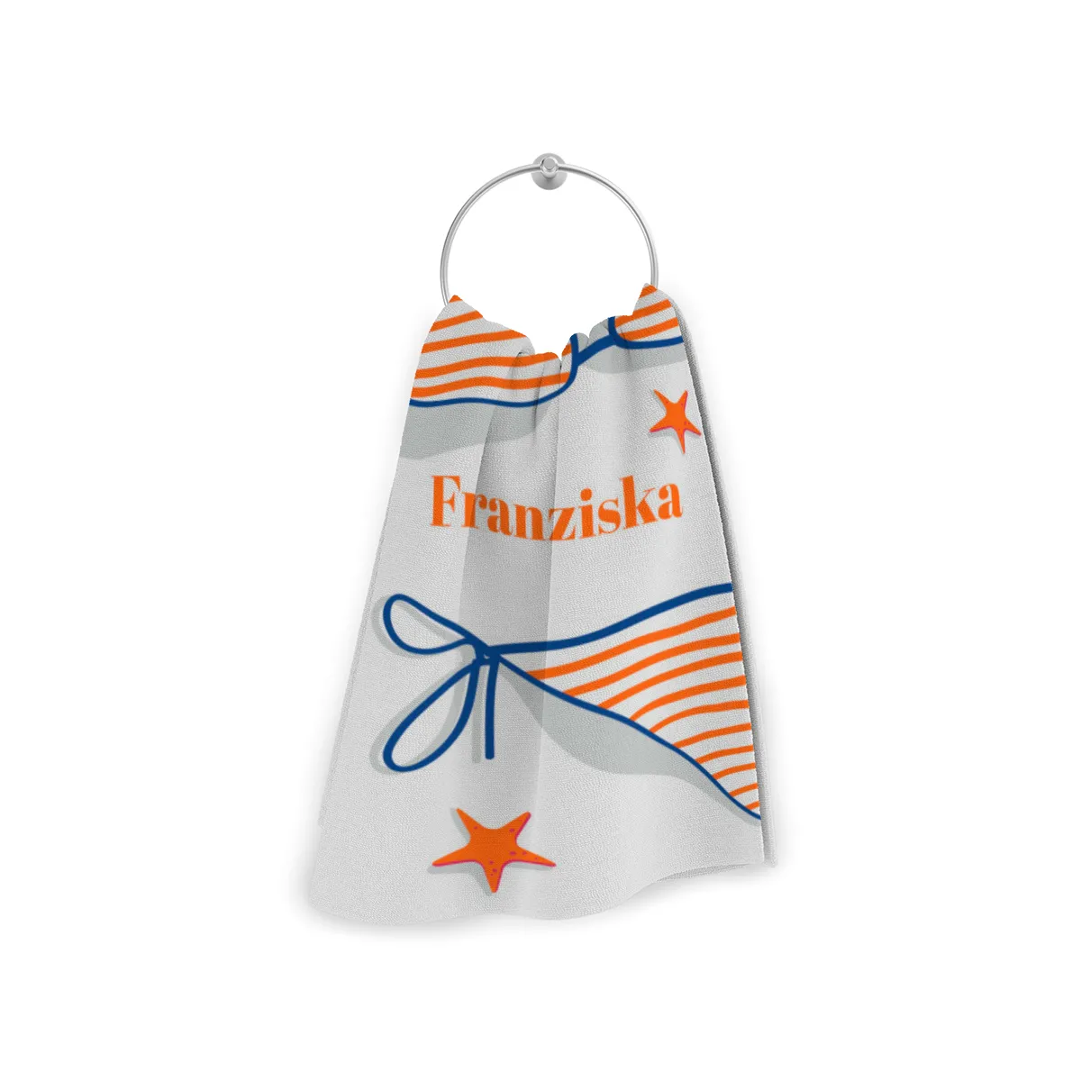 Badetuch Sommer - mit Namen personalisierbar - personalisiertes Namens-Badetuch - Strandtuch mit Wunschtext - Bikinitime