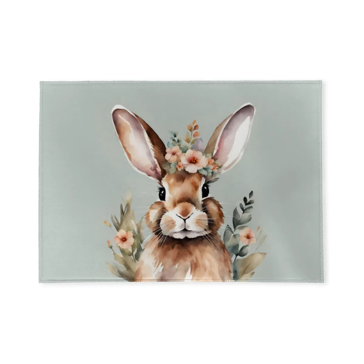 Fußmatte Hase mit Blümchen