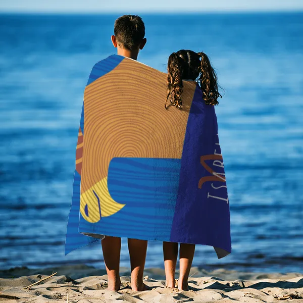 Strandtuch Sternzeichen Wassermann - mit Namen personalisierbar