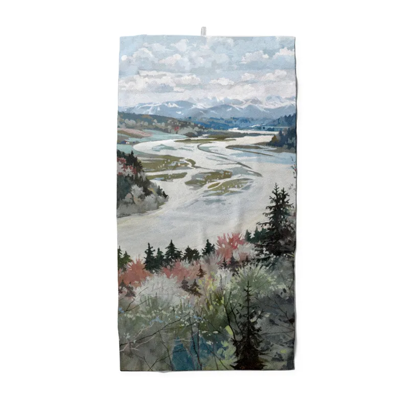 Badetuch Landschaft im Isartal - Alfred Haushofer