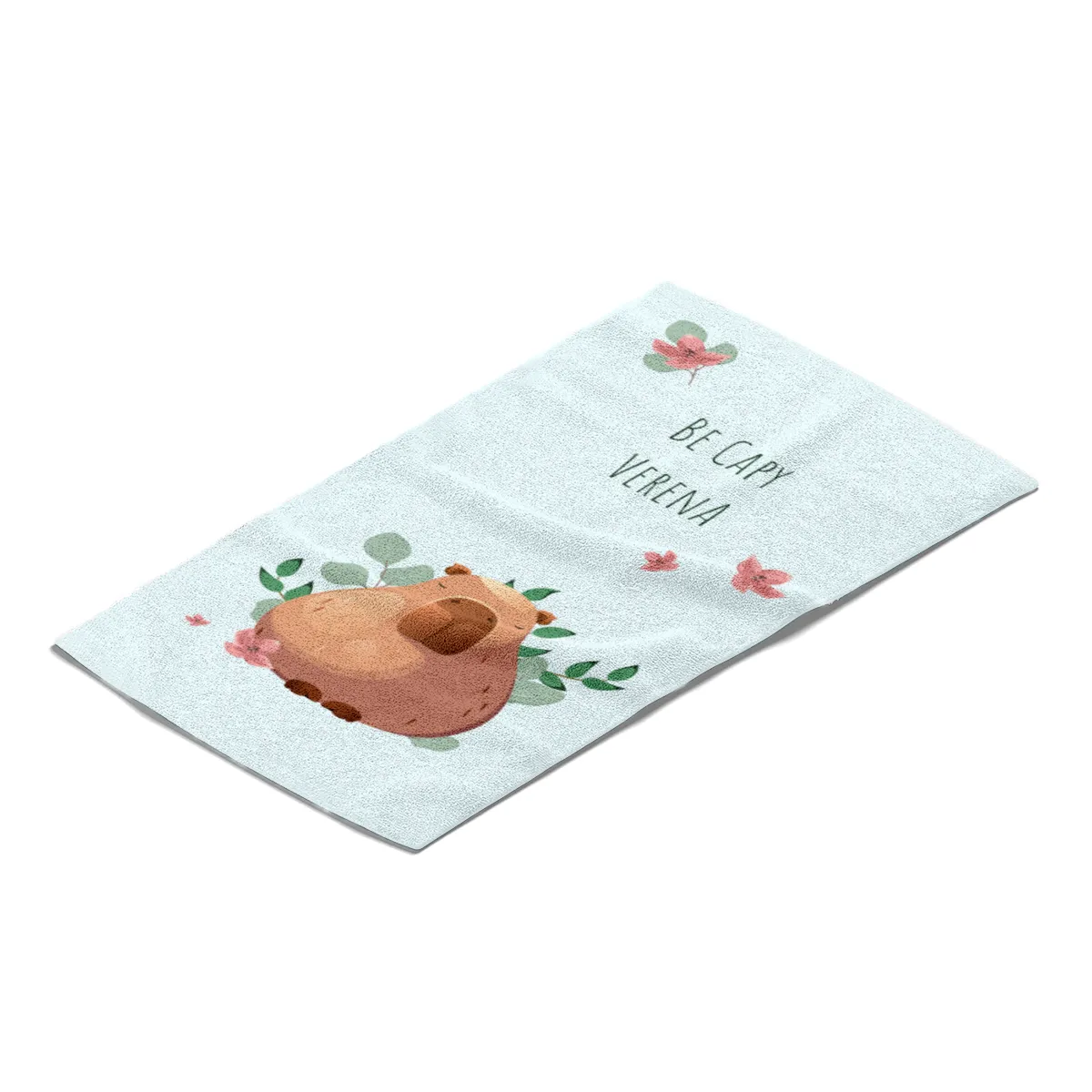Duschtuch mit Namen personalisierbar - personalisiertes Namens-Duschtuch mit Wunschtext - Capy