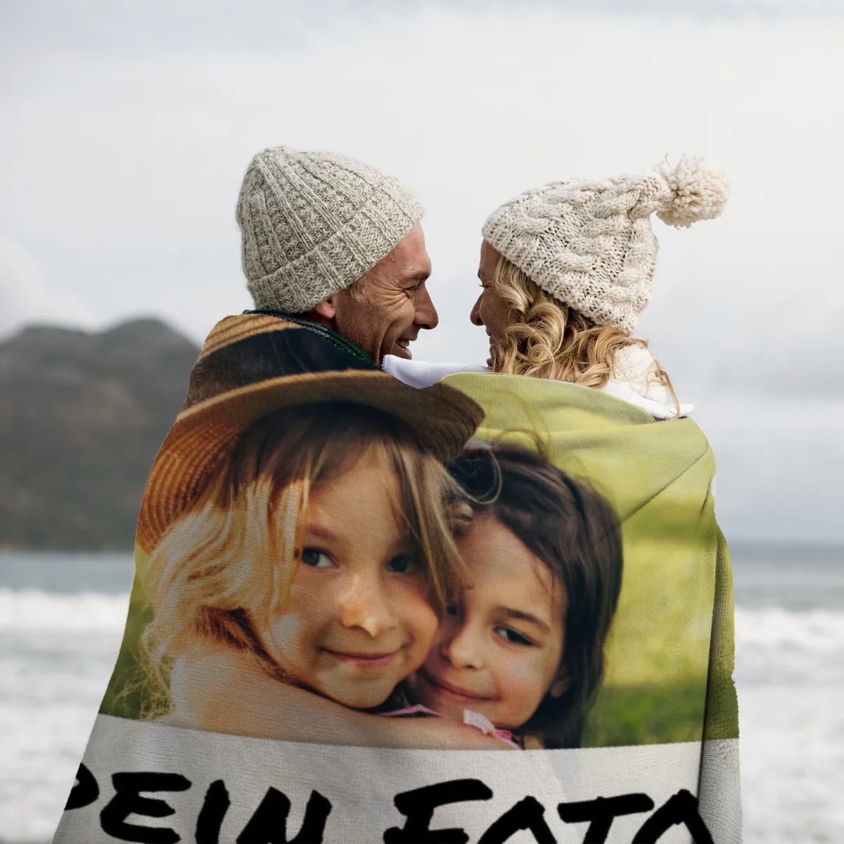 Personalisierte Kuscheldecke mit Foto - personalisierte Fotodecke - Kuscheldecke mit Ihrem Bild - Fotodecke selbst gestalten - Decke Querformat 200 x 140 cm 1 Foto Design 200 x 140 cm
