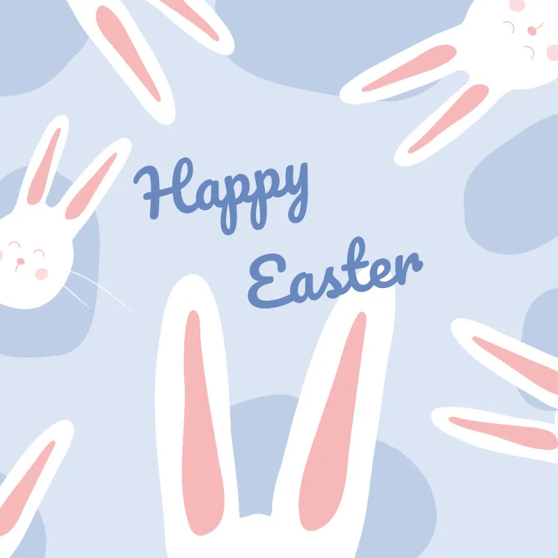 Namenskissen Hasenohren - Samtkissenbezug Happy Easter Hasenohren - mit Namen personalisierbar - Osterdeko - Geschenkidee Ostern Hasenohren Happy Easter 40 x 40 cm
