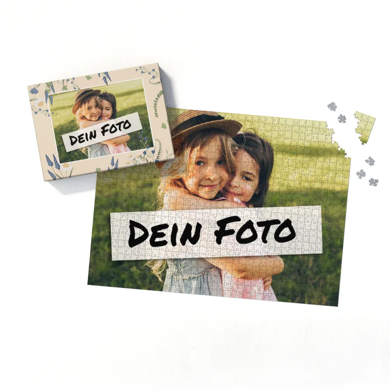 Fotopuzzle 500 Teile personalisiert Erwachsene - Schachtel Sommerwiese