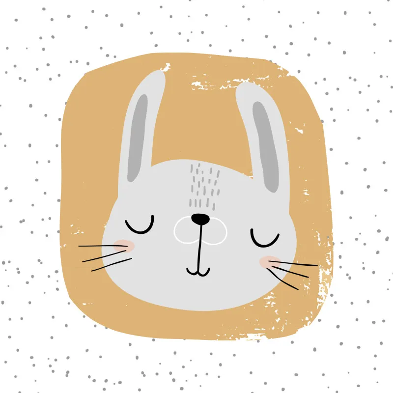 Samtkissenbezug Sweet Bunny