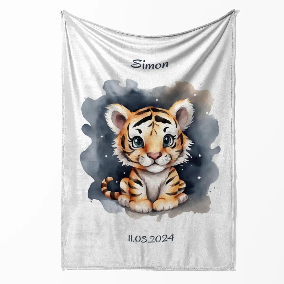 Babydecke Kleiner Tiger personalisierbar mit Namen und Text multi 75 x 100 cm