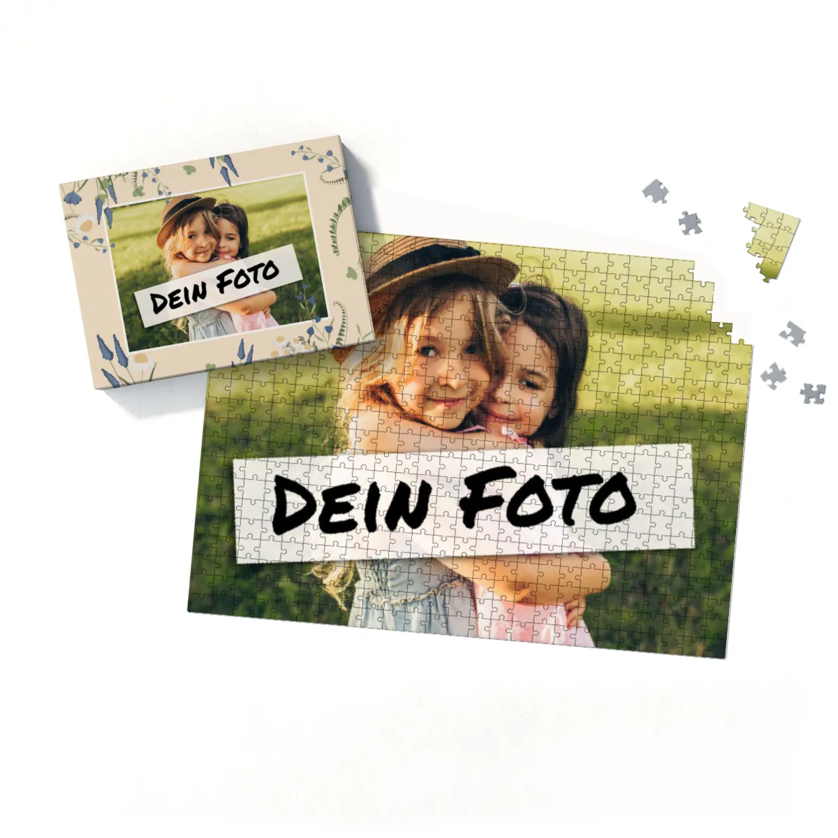 Fotopuzzle 500 Teile personalisiert Erwachsene - Schachtel Sommerwiese