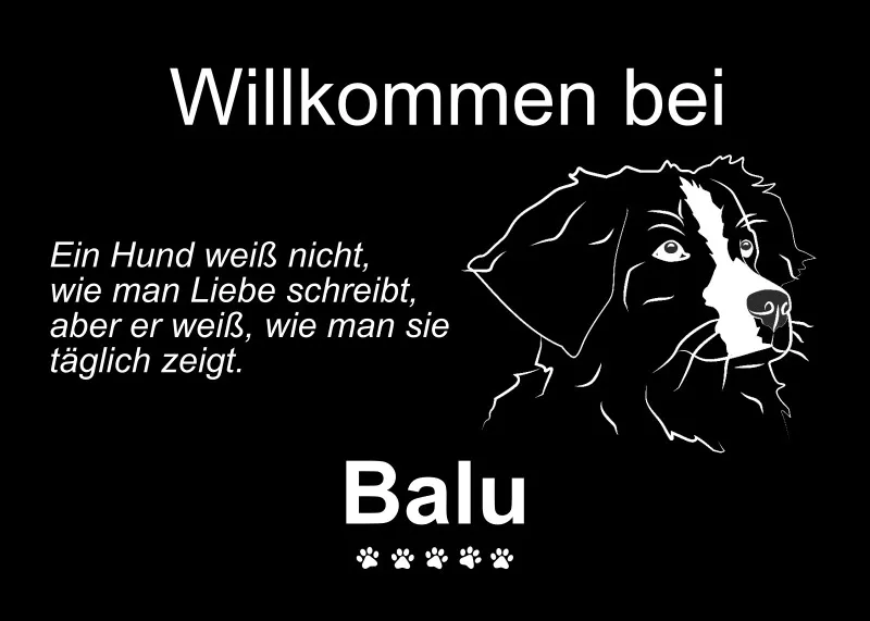 Personalisierte Fußmatte mit Französischer Bulldogge schwarz 70 x 50 cm