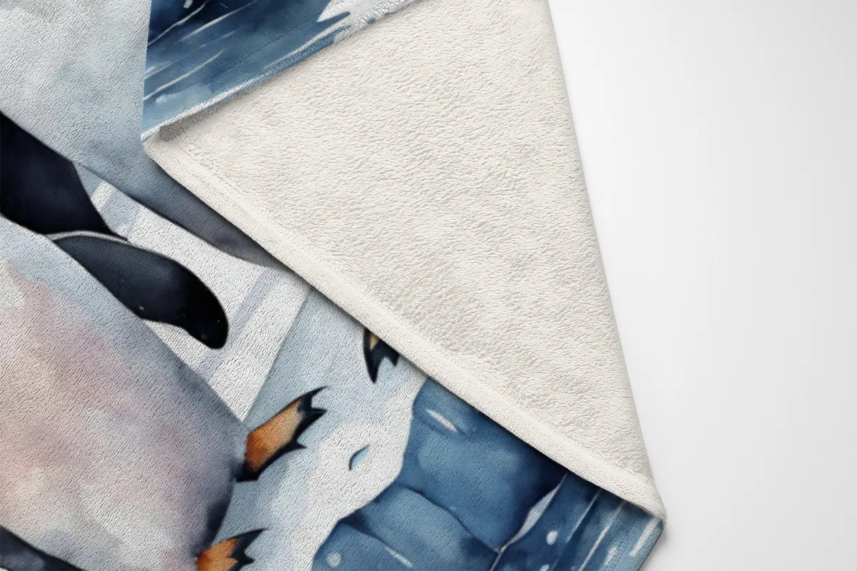Kuscheldecke Pinguine auf Eisscholle