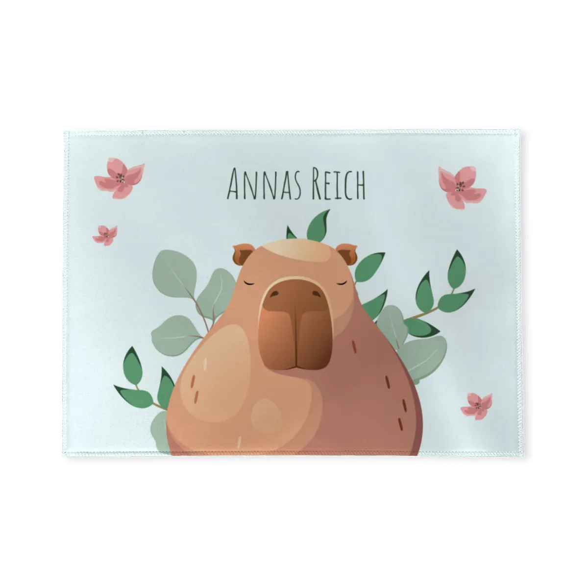 Fußmatte Capybara mit Namen personalisiert - Kinderzimmer Capy