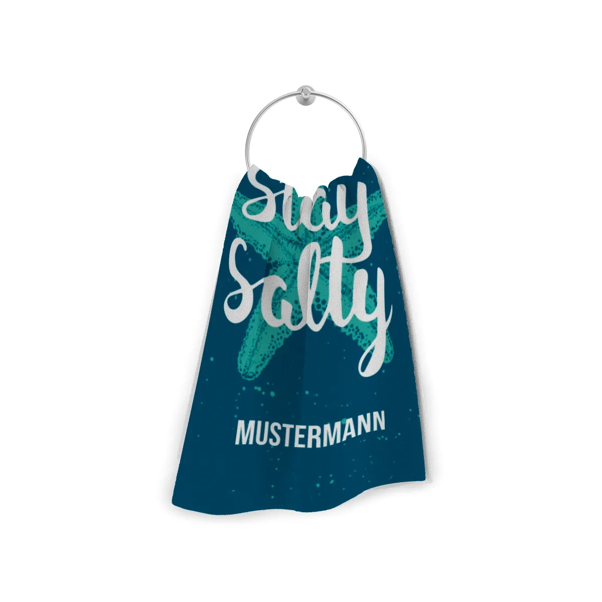 Badetuch Sommer - mit Namen personalisierbar - personalisiertes Namens-Badetuch - Strandtuch mit Wunschtext - Stay Salty