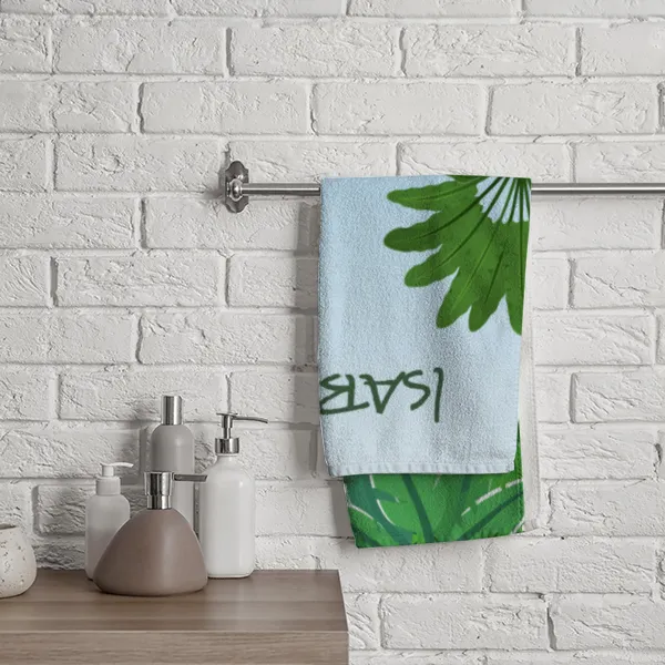 Dinosaurier-Handtuch mit Namen personalisierbar - personalisiertes Namens-Handtuch - Kinderhandtuch mit Wunschtext - Dinowelt