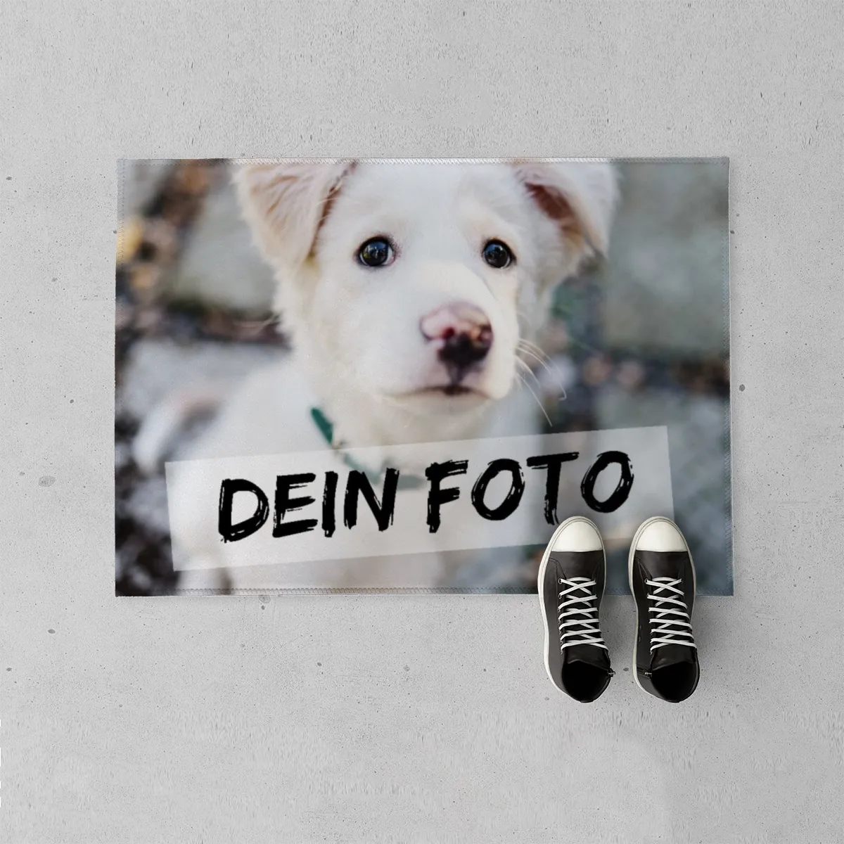 Fußmatte personalisiert mit Foto - Geschenkidee für Familie, Paare, zum Einzug - Türvorleger mit Bild bedruckt 1 Foto 70 x 50 cm