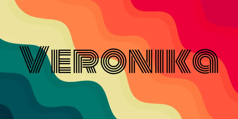 Handtuch Retrolook mit Namen personalisiert - personalisiertes Namenshandtuch - Retro Wellen