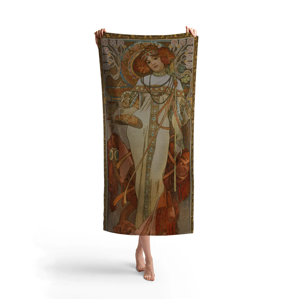 Handtuch Jahreszeiten: Der Herbst - Alfons Mucha