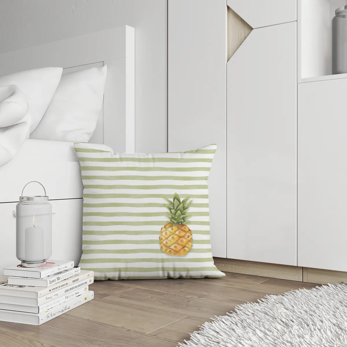 Samtkissenbezug Pineapple Stripes