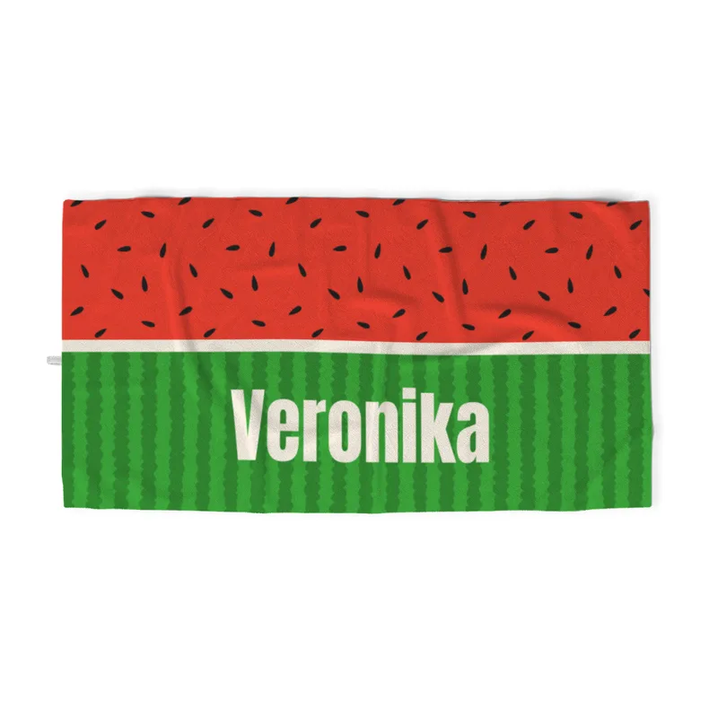 Handtuch Melone mit Namen personalisiert - personalisiertes Namenshandtuch - Melone