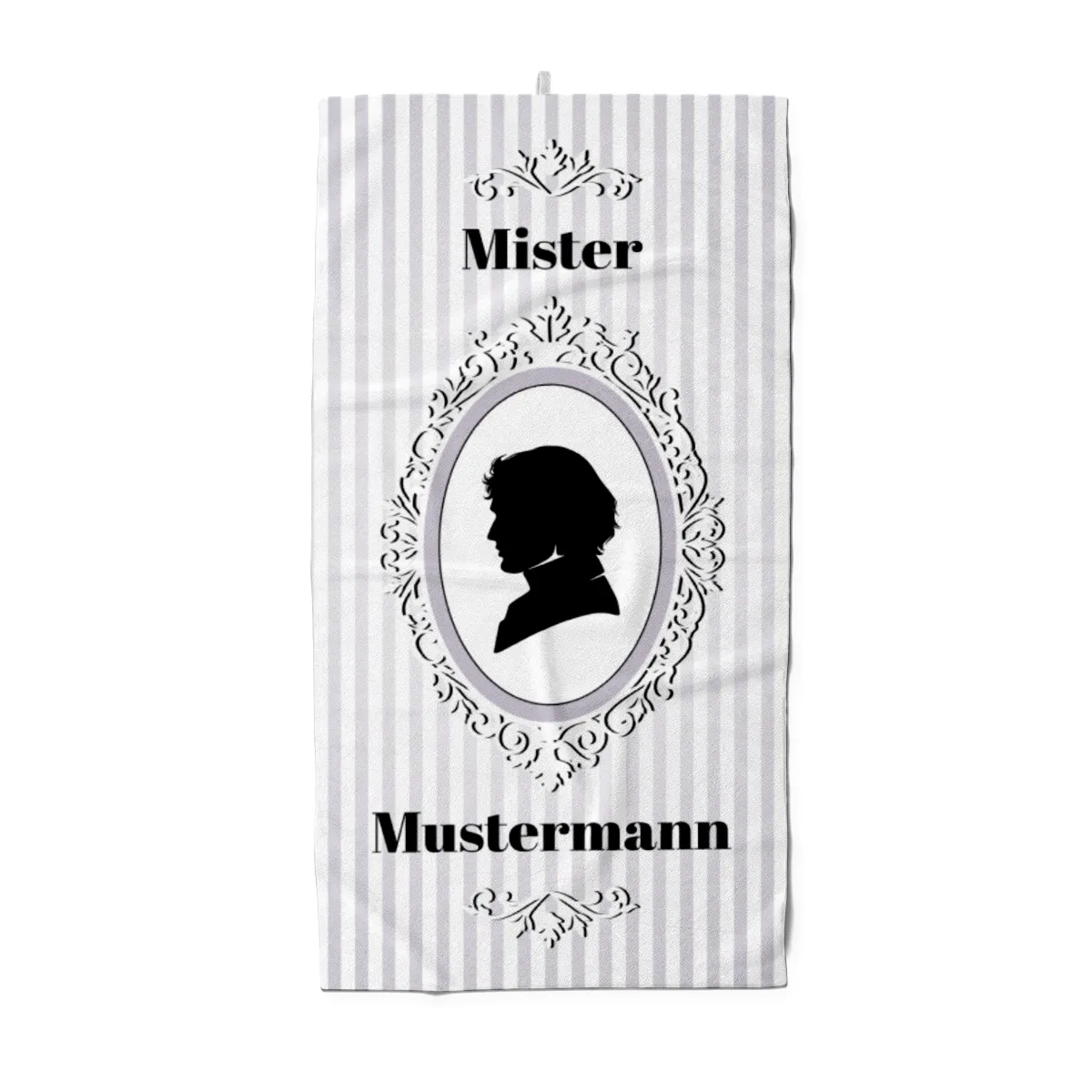 Misses Vintage - personalisiertes Namens-Strandtuch mit Wunschtext - Geschenkidee Hochzeit, Paar