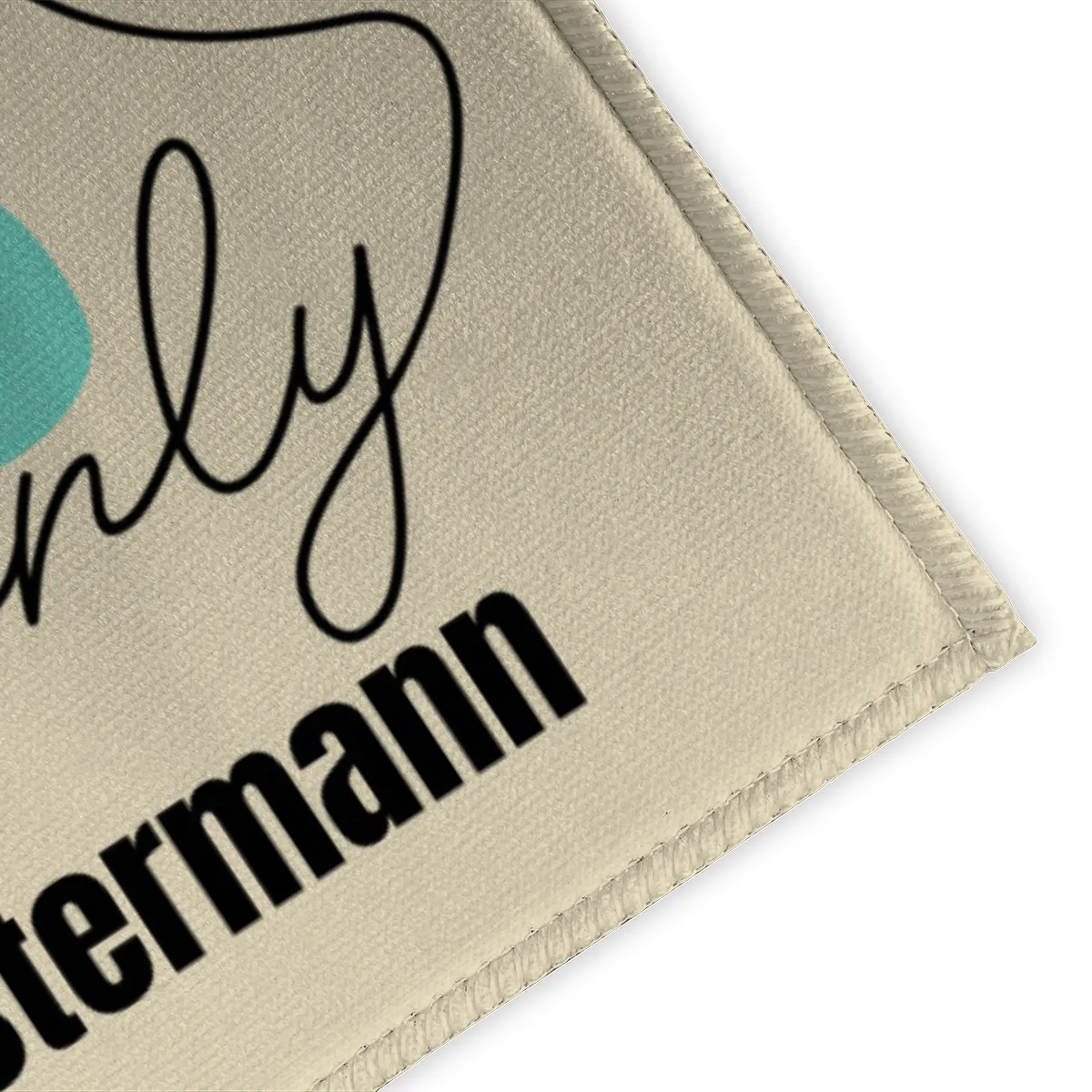 Fußmatte mit Namen personalisierbar - Geschenkidee Einzug, Geburtstag, Richtfest - Fussmatte mit Namen - Motiv Good Vibes Dark 70 x 50 cm