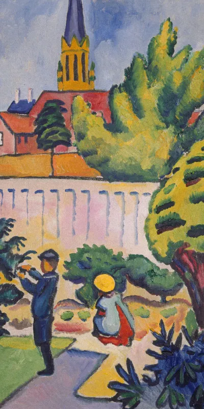 Handtuch Kinder im Garten - August Macke
