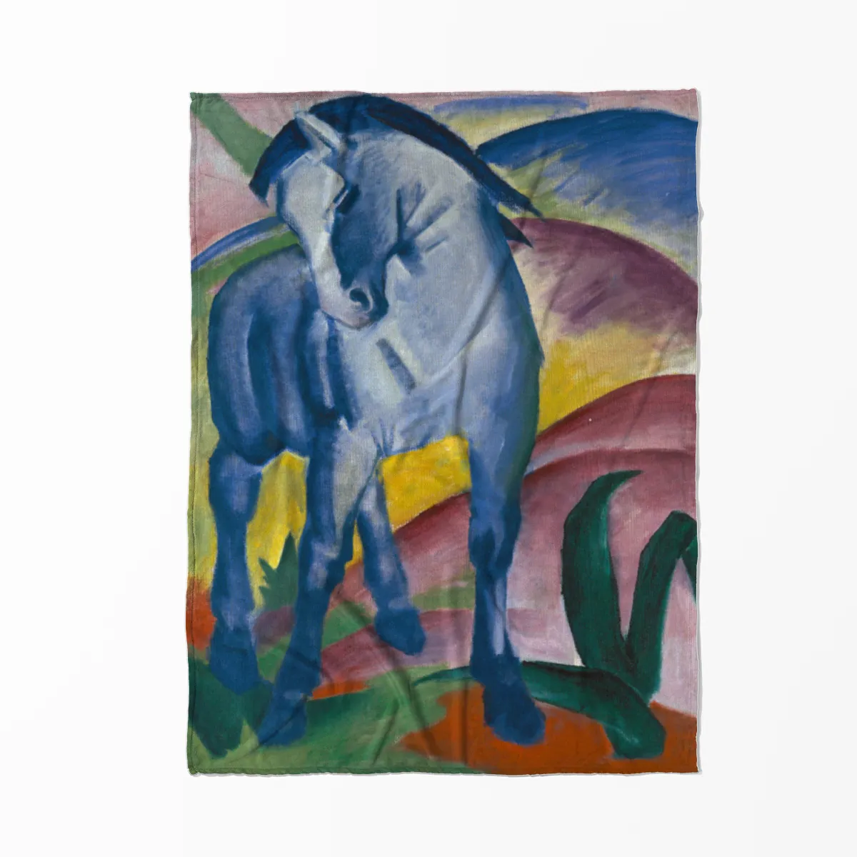 Motivdecke Blaues Pferd - Marc