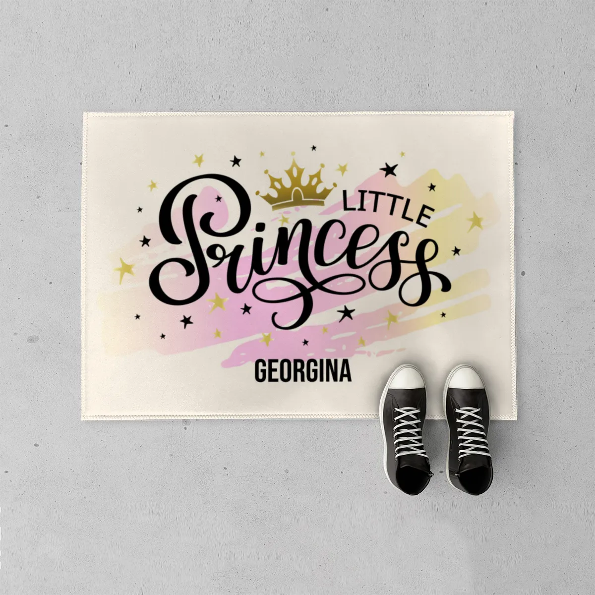 Little Princess - Fußmatte mit Namen personalisiert - Kinderzimmer
