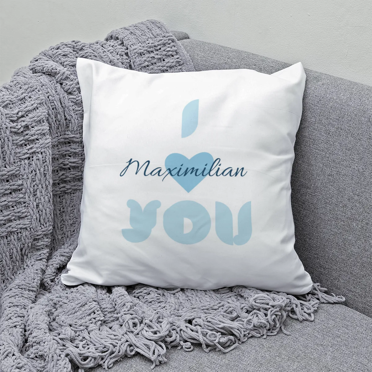 Samtkissenbezug Katzen verliebt - mit Namen personalisierbar - Geschenkidee Valentinstag, Hochzeit Katzen verliebt 40 x 40 cm
