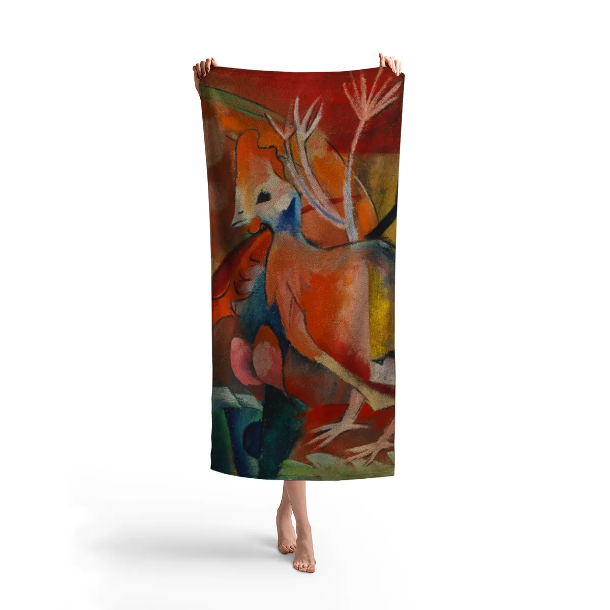 Handtuch Bild mit Vögeln - Franz Marc