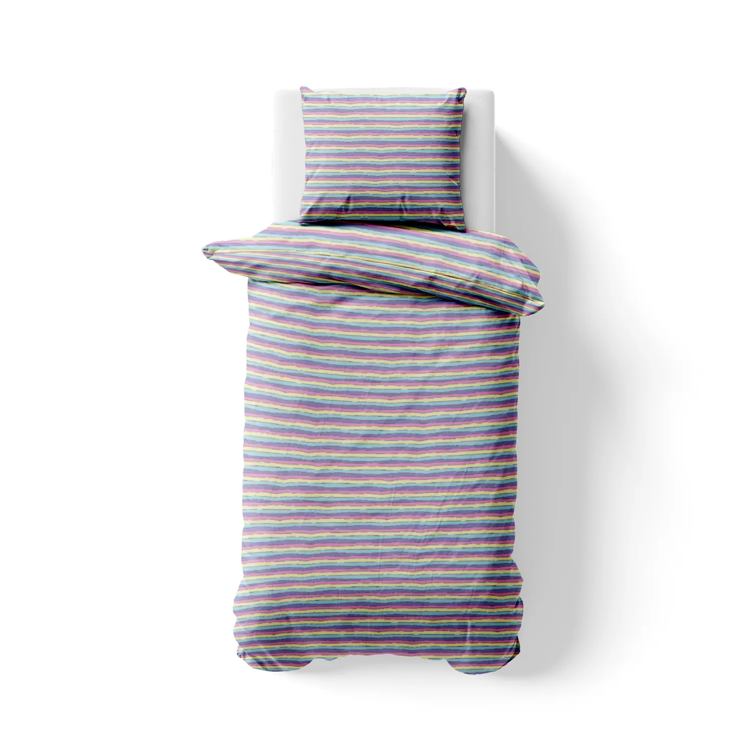 Kinderbettwäsche-Set Colorful Stripes Mikrofaser